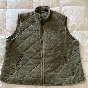 Sage Green/Gray Corduroy Quilted Vest